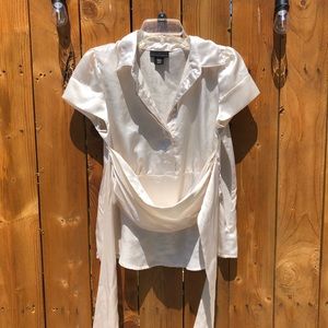 Vintage Y2k Apostrophe Cream Silk Blouse